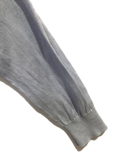 ENFOLD（エンフォルド）ENFOLD (エンフォルド) シルクコットンカーディガン ブルー サイズ:Ｍの古着・服飾アイテム