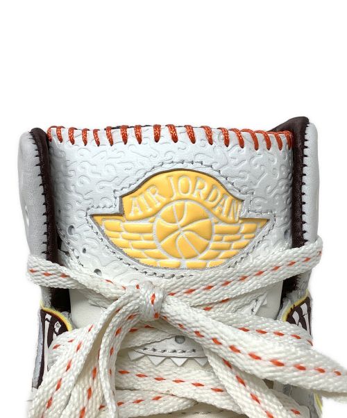 NIKE（ナイキ）NIKE (ナイキ) MAISON CHATEAU ROUGE (メゾンシャトールージュ) ミッドカットスニーカー ホワイト×イエロー サイズ:24 未使用品の古着・服飾アイテム