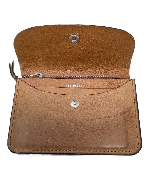SLOW&CO（スロウアンドコー）SLOW&CO (スロウ) コインケース　SLOW&CO　イングラサット　SO7491-2 ブラウンの古着・服飾アイテム