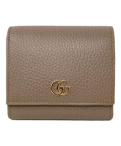 中古・古着通販】GUCCI (グッチ) GGスプリーム 2つ折り財布 ベージュ