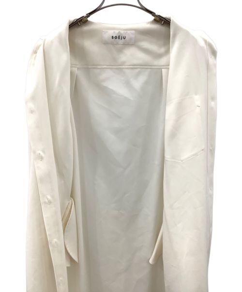 SOEJU（ソージュ）SOEJU (ソージュ) ソフトオックスシャツワンピース ホワイト サイズ:Mの古着・服飾アイテム