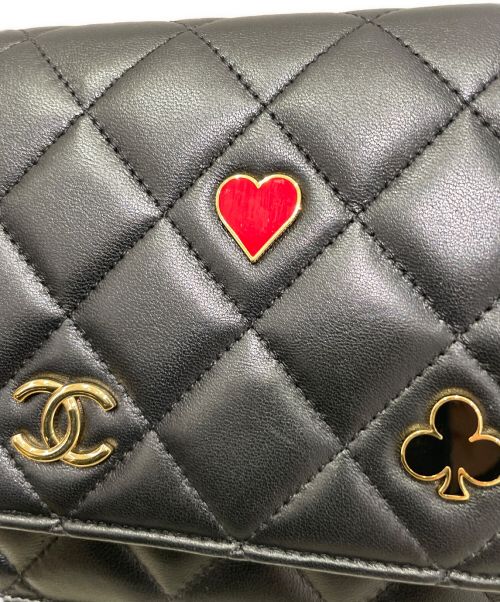 CHANEL（シャネル）CHANEL (シャネル) チェーンウォレット ブラック×ゴールドの古着・服飾アイテム