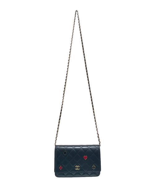 CHANEL（シャネル）CHANEL (シャネル) チェーンウォレット ブラック×ゴールドの古着・服飾アイテム
