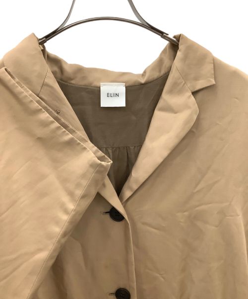 ELIN（エリン）ELIN (エリン) ビッグシルエットスプリングコート ブラウン サイズ:Ｓの古着・服飾アイテム