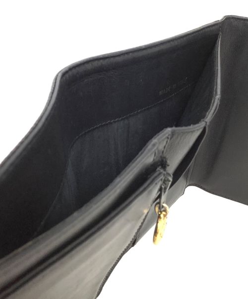 CHANEL（シャネル）CHANEL (シャネル) 3つ折り財布　CHANEL（シャネル）　キャビアスキン ブラックの古着・服飾アイテム