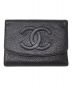 CHANEL（シャネル）の古着「3つ折り財布　CHANEL（シャネル）　キャビアスキン」｜ブラック