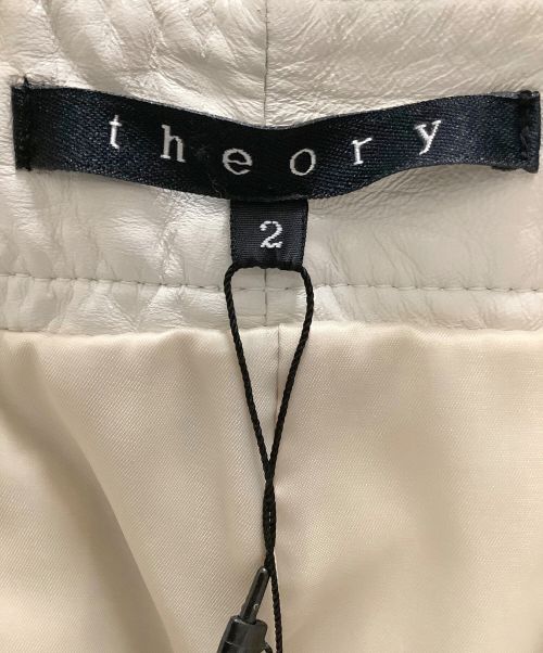 theory（セオリー）theory (セオリー) レザーパンツ theory(セオリー)  341940  ライトグレー サイズ:SIZE ２ 未使用品の古着・服飾アイテム