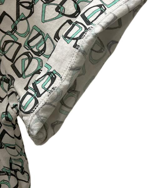 HERMES（エルメス）HERMES (エルメス) 半袖カットソー ホワイト×グリーン サイズ:SIZE Lの古着・服飾アイテム