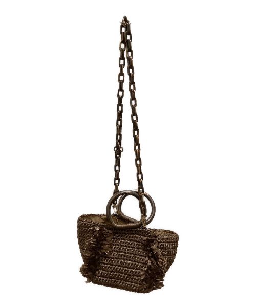 CAROLINA SANTO DOMINGO（カロリーナ・サント・ドミンゴ）CAROLINA SANTO DOMINGO (カロリーナ・サント・ドミンゴ) 2WAYバッグ　carolina santo domingo（カロリーナ・サント・ドミンゴ） ブラウンの古着・服飾アイテム