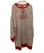 Vivienne Westwood RED LABELヴィヴィアンウエストウッドレッドレーベル）の古着「ワンピース　Vivienne Westwood RED LABEL（ヴィヴィアンウエストウッドレッドレーベル）」｜グレー×レッド