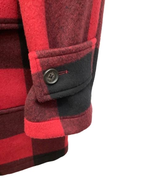 BROOKS BROTHERS（ブルックスブラザーズ）BROOKS BROTHERS (ブルックスブラザーズ) ウールダブルフェイスダッフルコート　BROOKS BROTHERS（ブルックスブラザーズ）　19-42-3520 レッド×ブラック サイズ:Sの古着・服飾アイテム
