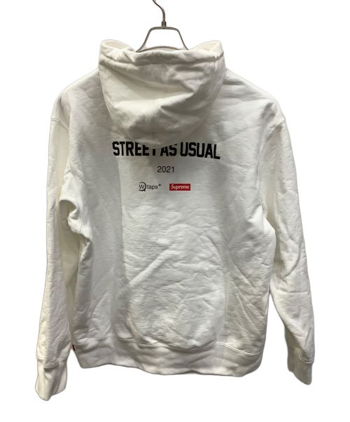 WTAPS（ダブルタップス）WTAPS (ダブルタップス) SUPREME (シュプリーム) Sic'em! パーカー　WTAPS（ダブルタップス）Supreme（シュプリーム） ホワイト サイズ:LARGEの古着・服飾アイテム