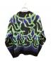 LOUIS VUITTON (ルイ ヴィトン) グラフィックニットプリント　LOUIS VUITTON　HNN11W　22AW ブルー×グリーン サイズ:M：55000円