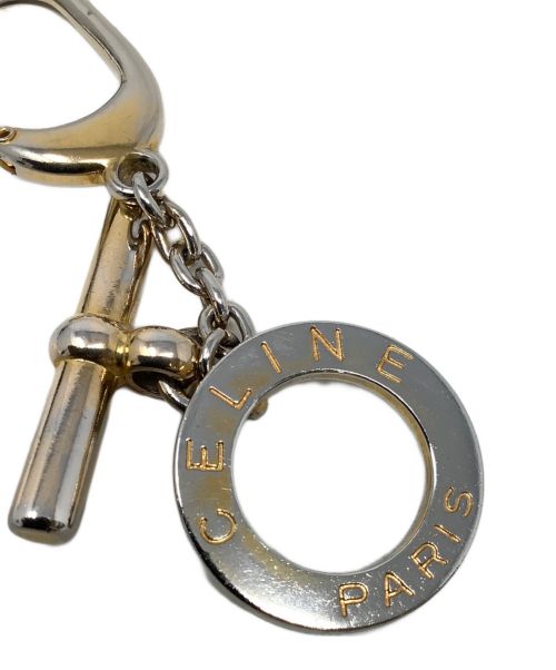 CELINE（セリーヌ）CELINE (セリーヌ) サークルロゴキーリング　CELINE　(セリーヌ)　 ゴールド(色)の古着・服飾アイテム