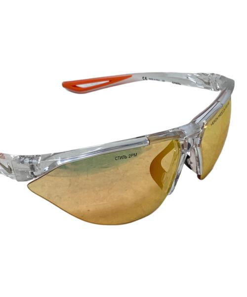 NIKE（ナイキ）NIKE (ナイキ) HERON PRESTON (ヘロンプレストン) サングラス　NIKE（ナイキ）　HERON PRESTON（ヘロンプレストン） クリア×オレンジの古着・服飾アイテム