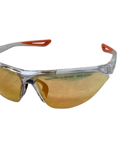 NIKE（ナイキ）NIKE (ナイキ) HERON PRESTON (ヘロンプレストン) サングラス　NIKE（ナイキ）　HERON PRESTON（ヘロンプレストン） クリア×オレンジの古着・服飾アイテム