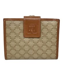 CELINE（セリーヌ）の古着「2つ折り財布　CELINE(セリーヌ)　オールドセリーヌ」｜ブラウン×ベージュ