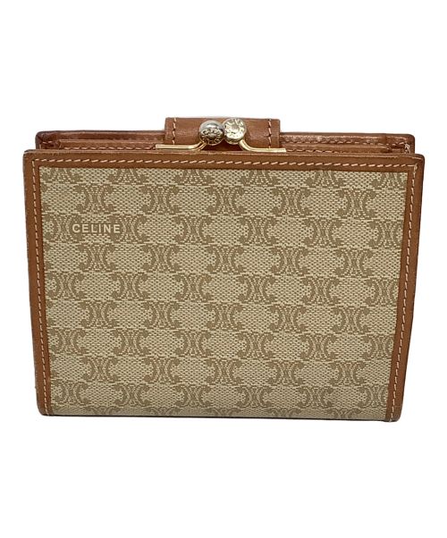 CELINE（セリーヌ）CELINE (セリーヌ) 2つ折り財布　CELINE(セリーヌ)　オールドセリーヌ ブラウン×ベージュの古着・服飾アイテム