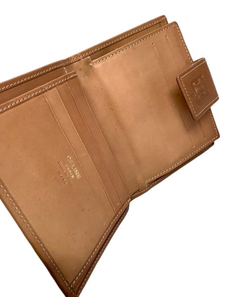 CELINE（セリーヌ）CELINE (セリーヌ) 2つ折り財布　CELINE(セリーヌ)　オールドセリーヌ ブラウン×ベージュの古着・服飾アイテム