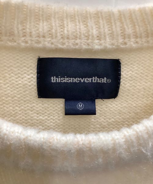 thisisneverthat（ディスイズネバーザット）thisisneverthat (ディスイズネバーザット) セーター thisisneverthat（ディスイズネバーザット）　TN233KKNP03 アイボリー サイズ:Mの古着・服飾アイテム