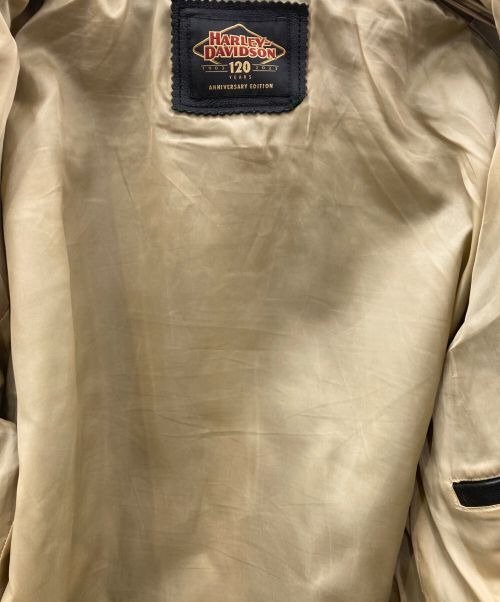 HARLEY-DAVIDSON（ハーレーダビッドソン）HARLEY-DAVIDSON (ハーレーダビッドソン) レザージャケット　HARLEY-DAVIDSON（ハーレーダビッドソン）　97033-23AC　120th ブラック サイズ:Mの古着・服飾アイテム