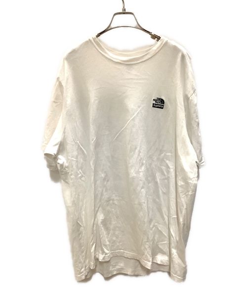 THE NORTH FACE（ザ ノース フェイス）THE NORTH FACE (ザ ノース フェイス) SUPREME (シュプリーム) 半袖カットソー　THE NORTH FACE（ノースフェイス） Supreme（シュプリーム） NT02309I ホワイト×グリーン サイズ:XLの古着・服飾アイテム