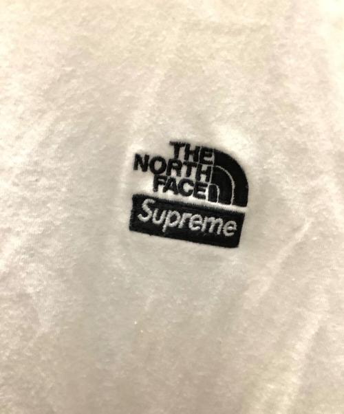 THE NORTH FACE（ザ ノース フェイス）THE NORTH FACE (ザ ノース フェイス) SUPREME (シュプリーム) 半袖カットソー　THE NORTH FACE（ノースフェイス） Supreme（シュプリーム） NT02309I ホワイト×グリーン サイズ:XLの古着・服飾アイテム