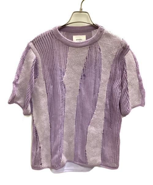 Ameri（アメリ）Ameri (アメリ) メッシュカットソー AMERI 02210161060 パープル サイズ:Freeの古着・服飾アイテム