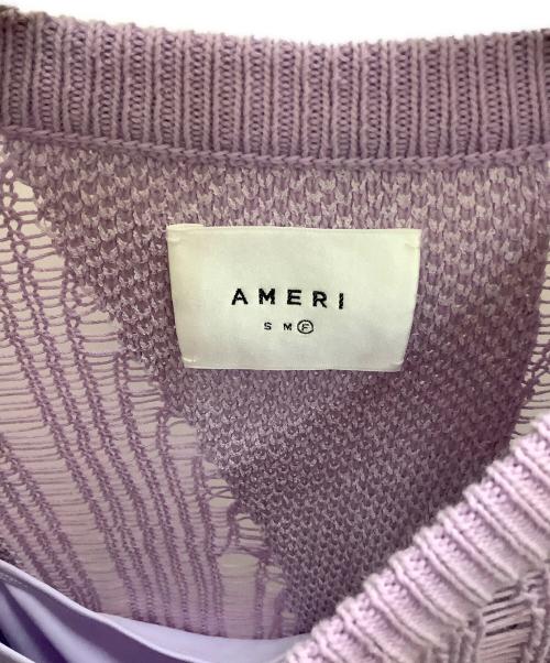 Ameri（アメリ）Ameri (アメリ) メッシュカットソー AMERI 02210161060 パープル サイズ:Freeの古着・服飾アイテム