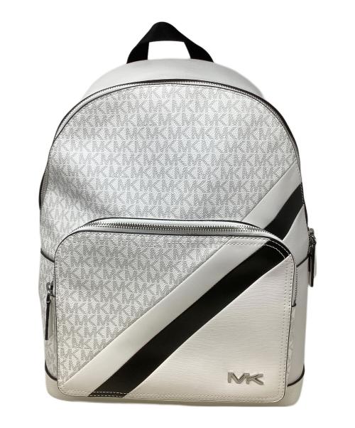 MICHAEL KORS（マイケル・コース）MICHAEL KORS (マイケルコース) デイパック MICHAEL KORS(マイケルコース) 37F3COLB2U COOPER ホワイト×ブラックの古着・服飾アイテム