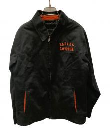 HARLEY-DAVIDSON（ハーレーダビッドソン）の古着「ワークジャケット　HARLEY-DAVIDSON（ハーレーダビッドソン）98400-22VM」｜ブラック×オレンジ