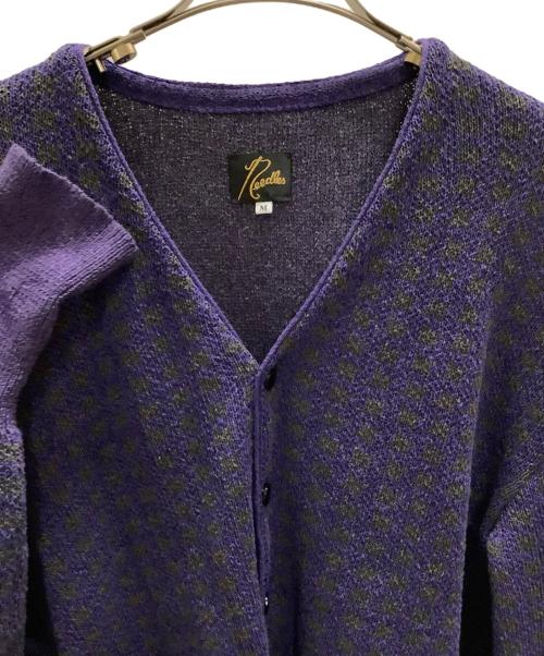 Needles（ニードルズ）Needles (ニードルズ) Vネックカーディガン　Needles（ニードルズ）MR322 パープル サイズ:Mの古着・服飾アイテム