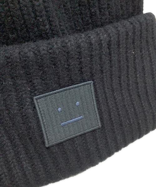 Acne studios（アクネ ストゥディオス）Acne studios (アクネ ストゥディオス) ラージFACEロゴビーニー ACNE STUDIOS(アクネ) ブラックの古着・服飾アイテム
