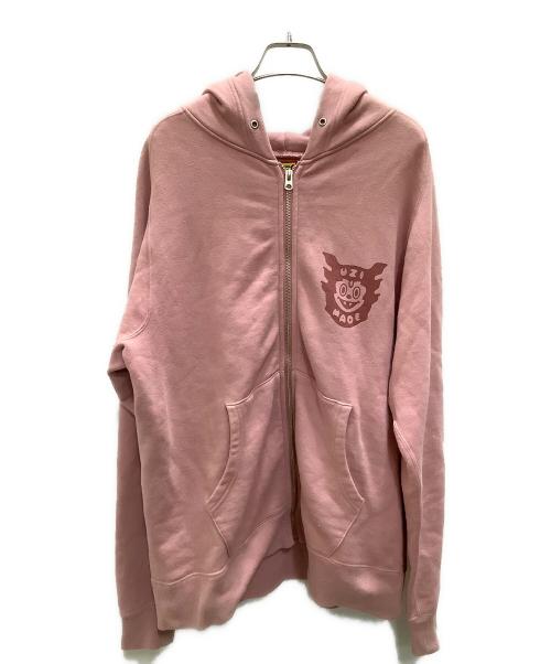 HUMAN MADE（ヒューマンメイド）HUMAN MADE (ヒューマンメイド) ジップパーカーHUMAN MADE（ヒューマン　メイド）lil uzi vert ピンク サイズ:XLの古着・服飾アイテム