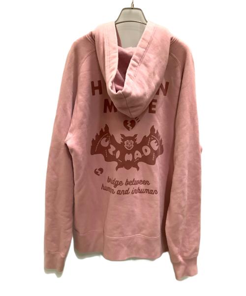HUMAN MADE（ヒューマンメイド）HUMAN MADE (ヒューマンメイド) ジップパーカーHUMAN MADE（ヒューマン　メイド）lil uzi vert ピンク サイズ:XLの古着・服飾アイテム