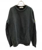 STONE ISLANDストーンアイランド）の古着「クルーネックスウェット　STONE ISLAND（ストーンアイランド）791562420　国内代理店表記 有」｜ブラック