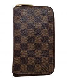 LOUIS VUITTON（ルイ ヴィトン）の古着「2つ折り財布　Louis Vuitton（ルイヴィトン）　N60028　ダミエ　ジッピーウォレット コンパクト」｜ブラウン