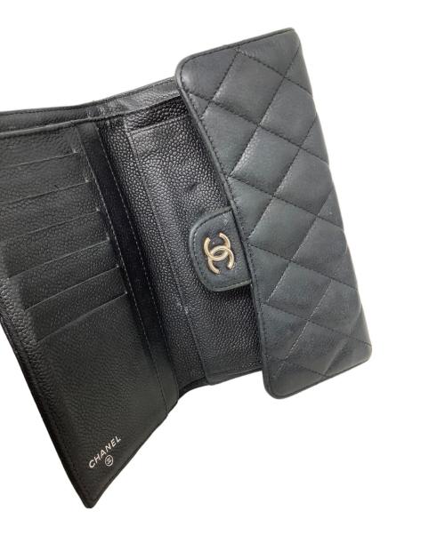 CHANEL（シャネル）CHANEL (シャネル) 3つ折り財布　CHANEL(シャネル)　 ブラックの古着・服飾アイテム