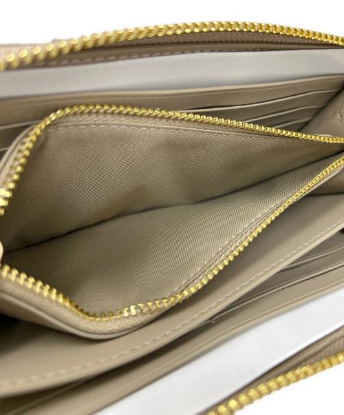 COACH（コーチ）COACH (コーチ) ボックスド ロング ジップ アラウンド ウォレット　COACH（コーチ）　CX178 ベージュ×ゴールドの古着・服飾アイテム