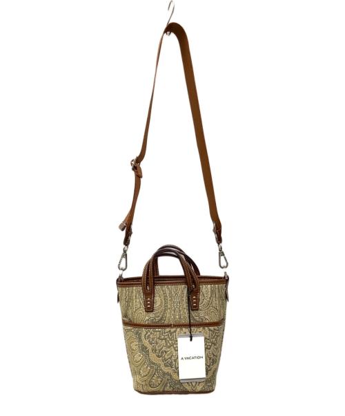 A VACATION（ア ヴァケーション）A VACATION (ア ヴァケーション) 別注 SHIP HOBO MINI 2WAYバッグ　A VACATION（ア ヴァケーション）　2024AW ベージュ×ブラウン 未使用品の古着・服飾アイテム