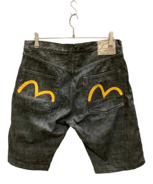 EVISU（エヴィス）EVISU (エヴィス) デニムハーフパンツ　EVISU（エヴィス） ブラック サイズ:W34の古着・服飾アイテム