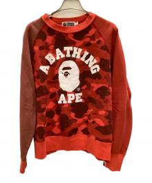A BATHING APE（ア ベイシング エイプ）の古着「スウェット　A BATHING APE（ア ベイシング エイプ）」｜レッド