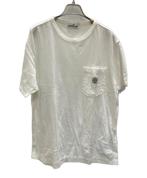 STONE ISLAND（ストーンアイランド）STONE ISLAND (ストーンアイランド) ポケットTシャツ　STONE ISLAND（ストーンアイランド）　721520257 ホワイト サイズ:XLの古着・服飾アイテム