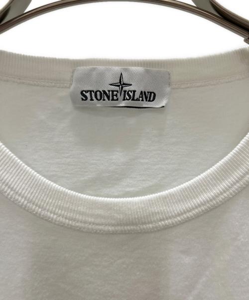STONE ISLAND（ストーンアイランド）STONE ISLAND (ストーンアイランド) ポケットTシャツ　STONE ISLAND（ストーンアイランド）　721520257 ホワイト サイズ:XLの古着・服飾アイテム