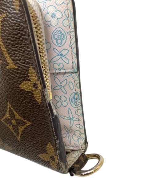 LOUIS VUITTON（ルイ ヴィトン）LOUIS VUITTON (ルイ ヴィトン) 長財布　LOUIS VUITTON（ルイ ヴィトン）　M60226　モノグラムフルリ ポルトフォイユアンソリット ブラウン×ピンクの古着・服飾アイテム