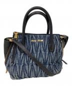 MIU MIUミュウミュウ）の古着「2WAYショルダーバッグ　MIU MIU（ミュウミュウ）」｜インディゴ