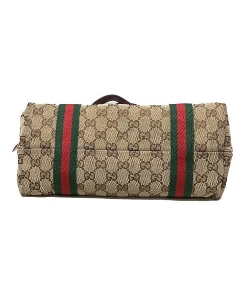 GUCCI（グッチ）GUCCI (グッチ) トートバッグ　GUCCI　（グッチ）　137396　	シェリーライン ベージュの古着・服飾アイテム