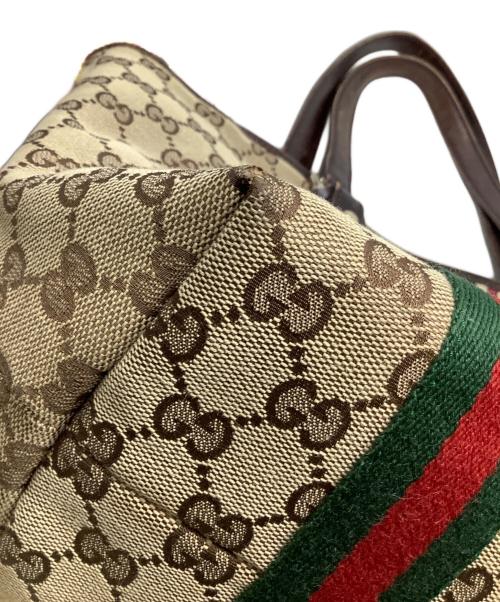 GUCCI（グッチ）GUCCI (グッチ) トートバッグ　GUCCI　（グッチ）　137396　	シェリーライン ベージュの古着・服飾アイテム