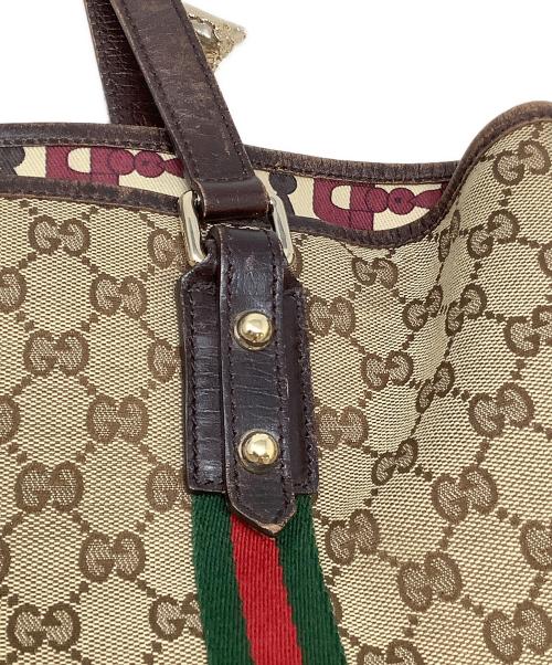 GUCCI（グッチ）GUCCI (グッチ) トートバッグ　GUCCI　（グッチ）　137396　	シェリーライン ベージュの古着・服飾アイテム