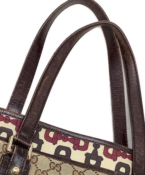 GUCCI（グッチ）GUCCI (グッチ) トートバッグ　GUCCI　（グッチ）　137396　	シェリーライン ベージュの古着・服飾アイテム